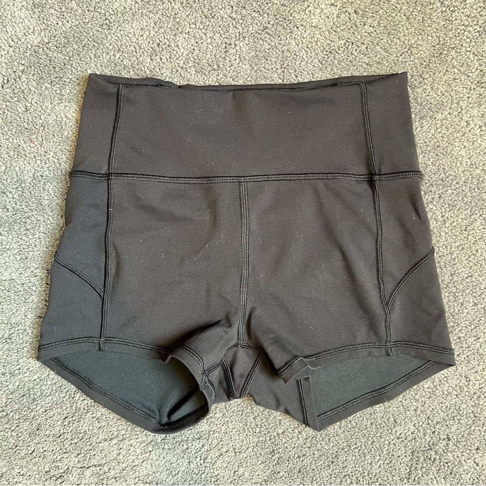 Lululemon Black High-Waisted Shorts